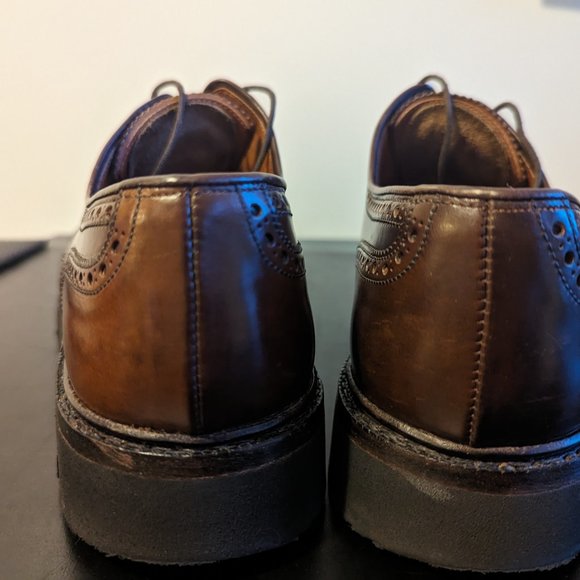 $1350 CROCKETT & JONES x RALPH LAUREN 10E WING TIP BROWN SHELL CORDOVAN MARLOW